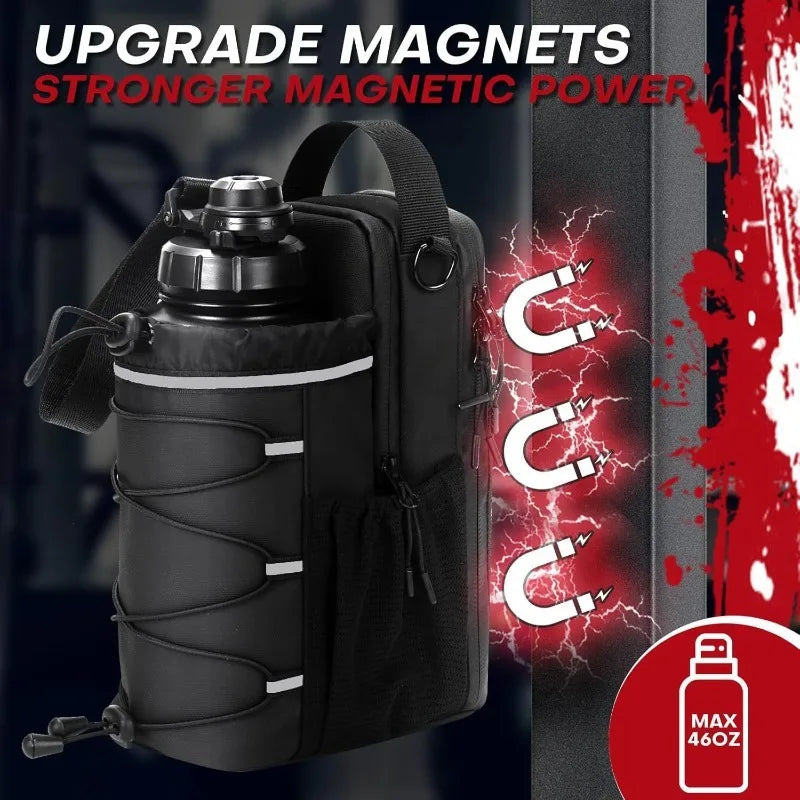 Magnetic Gym Bottle Sling Bag With Storage Pockets