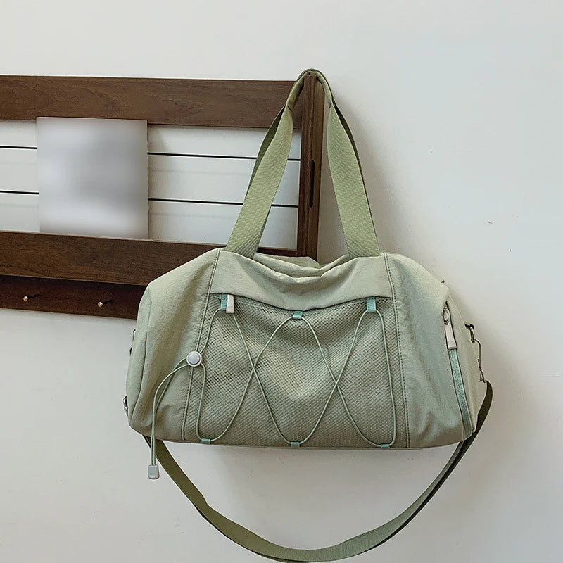 Green Color Women’s Gym Duffel Bag With Wet Pocket And Shoe Compartment
