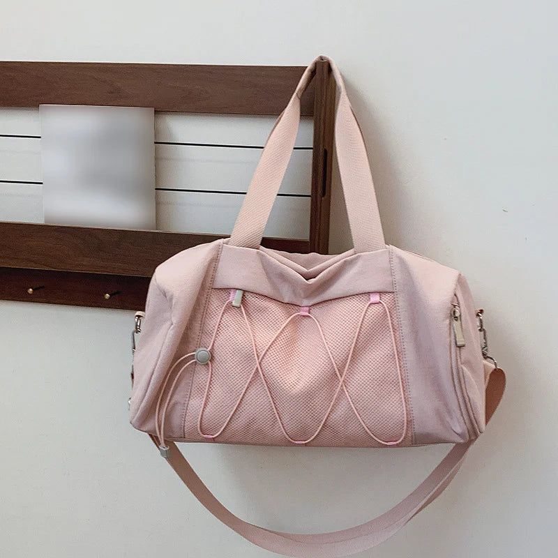 Pink Color Women’s Gym Duffel Bag With Wet Pocket And Shoe Compartment