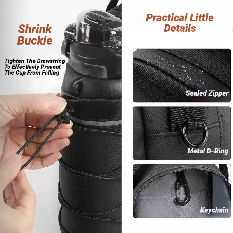 Magnetic Gym Bottle Sling Bag With Storage Pockets