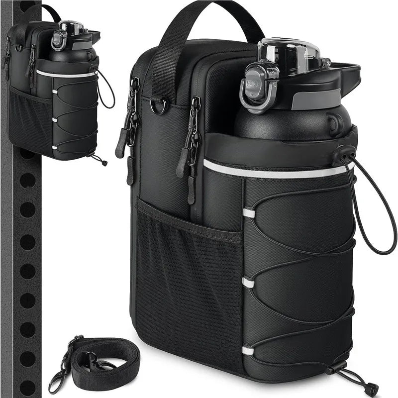Magnetic Gym Bottle Sling Bag With Storage Pockets